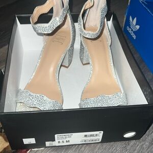 INC glittery heeled sandals